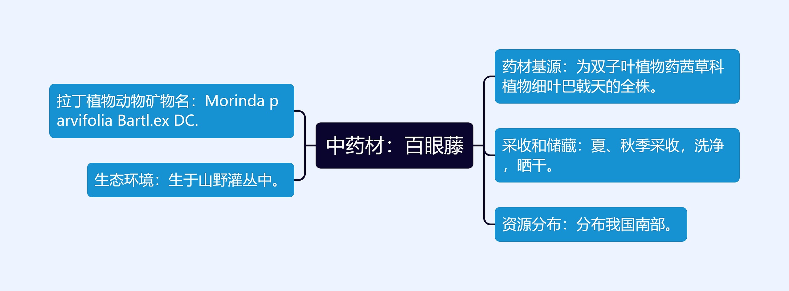 中药材：百眼藤思维导图