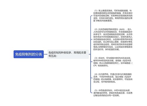 免疫抑制剂的分类