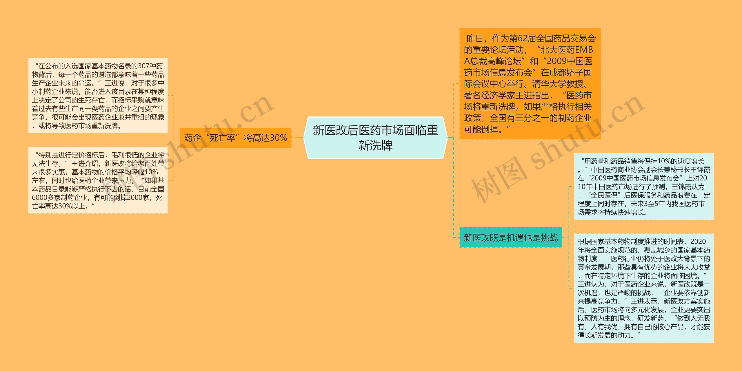 新医改后医药市场面临重新洗牌思维导图