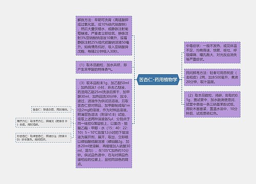 苦杏仁-药用植物学思维导图