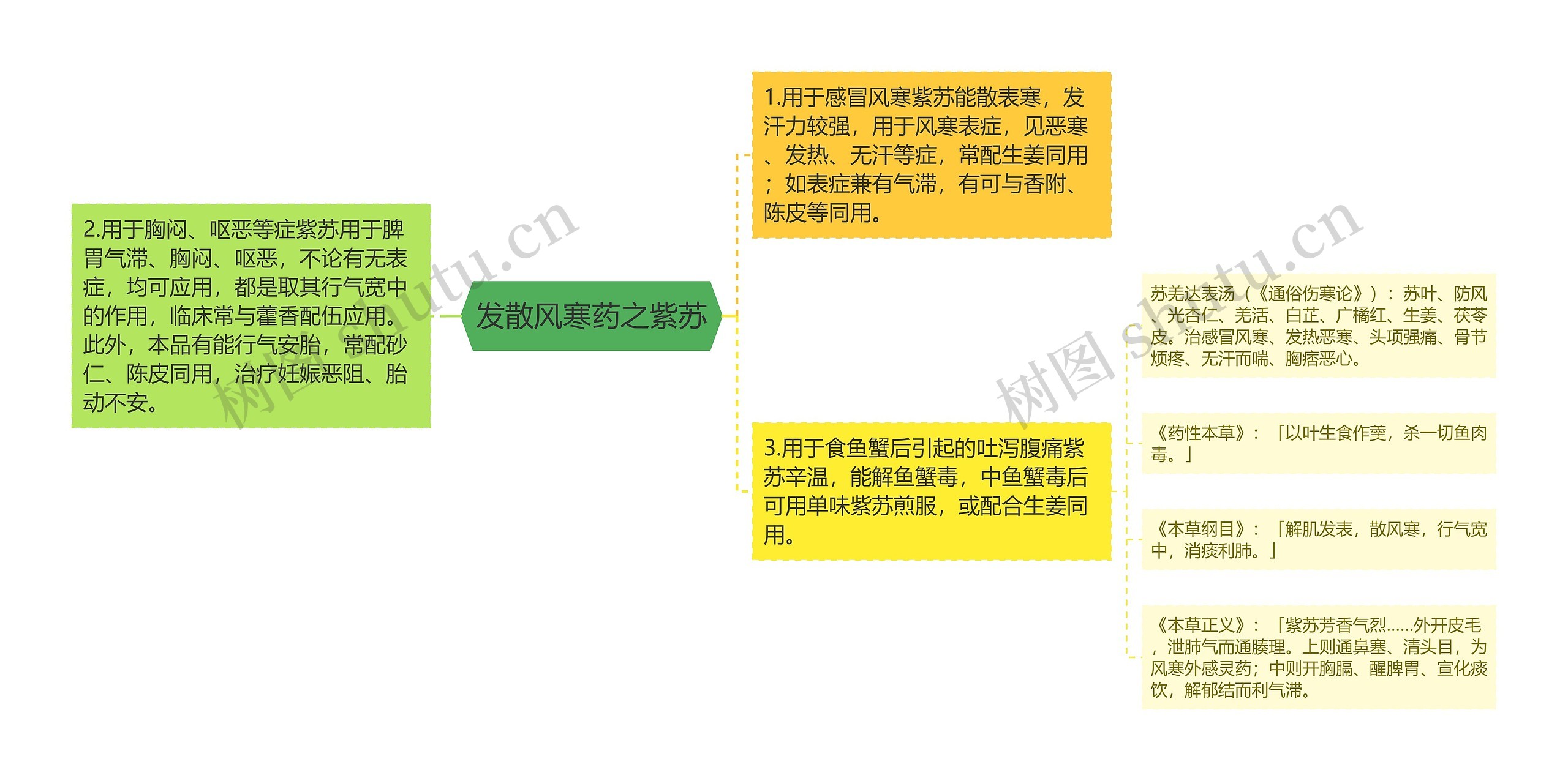 发散风寒药之紫苏思维导图