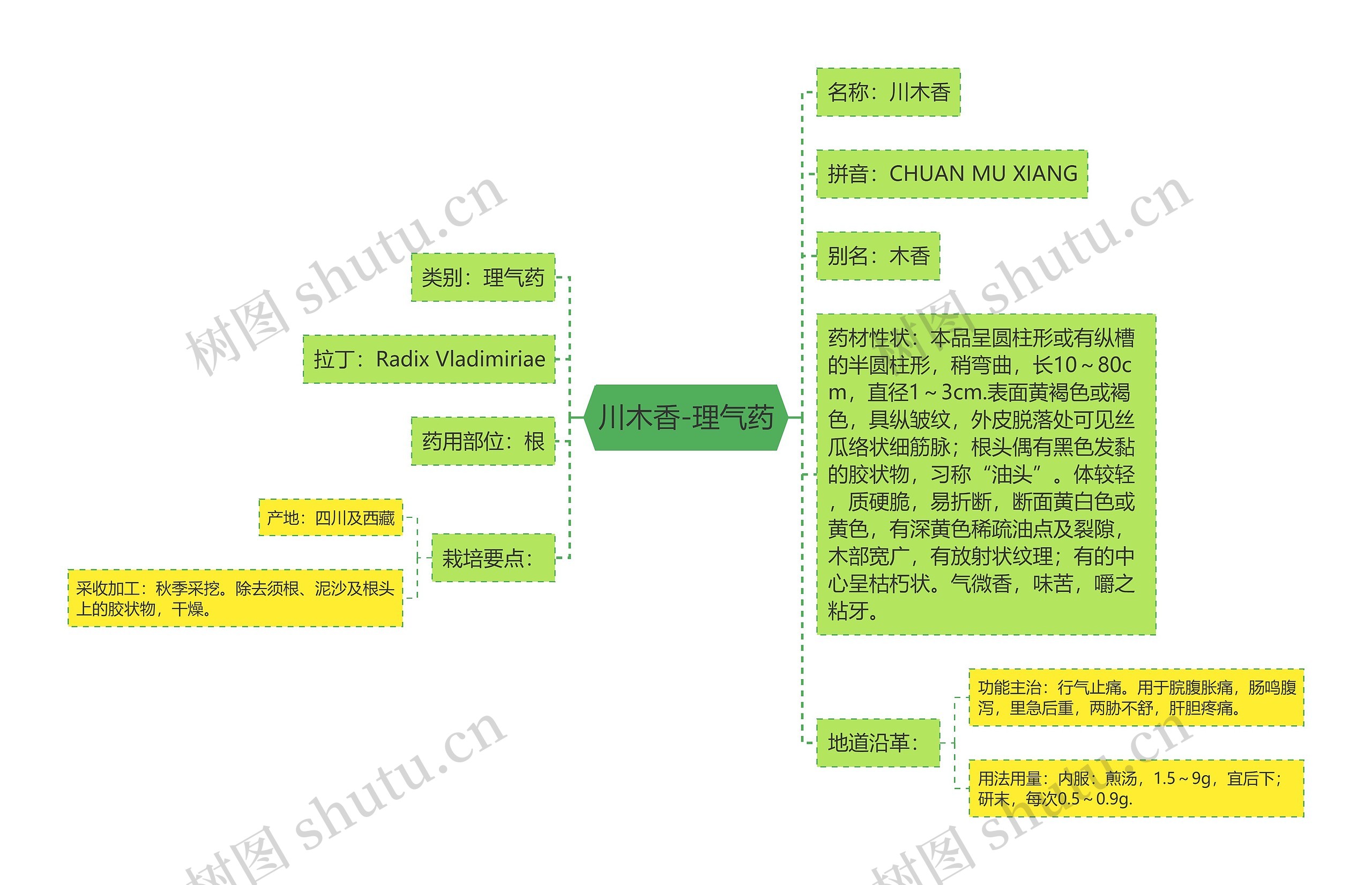 川木香-理气药思维导图