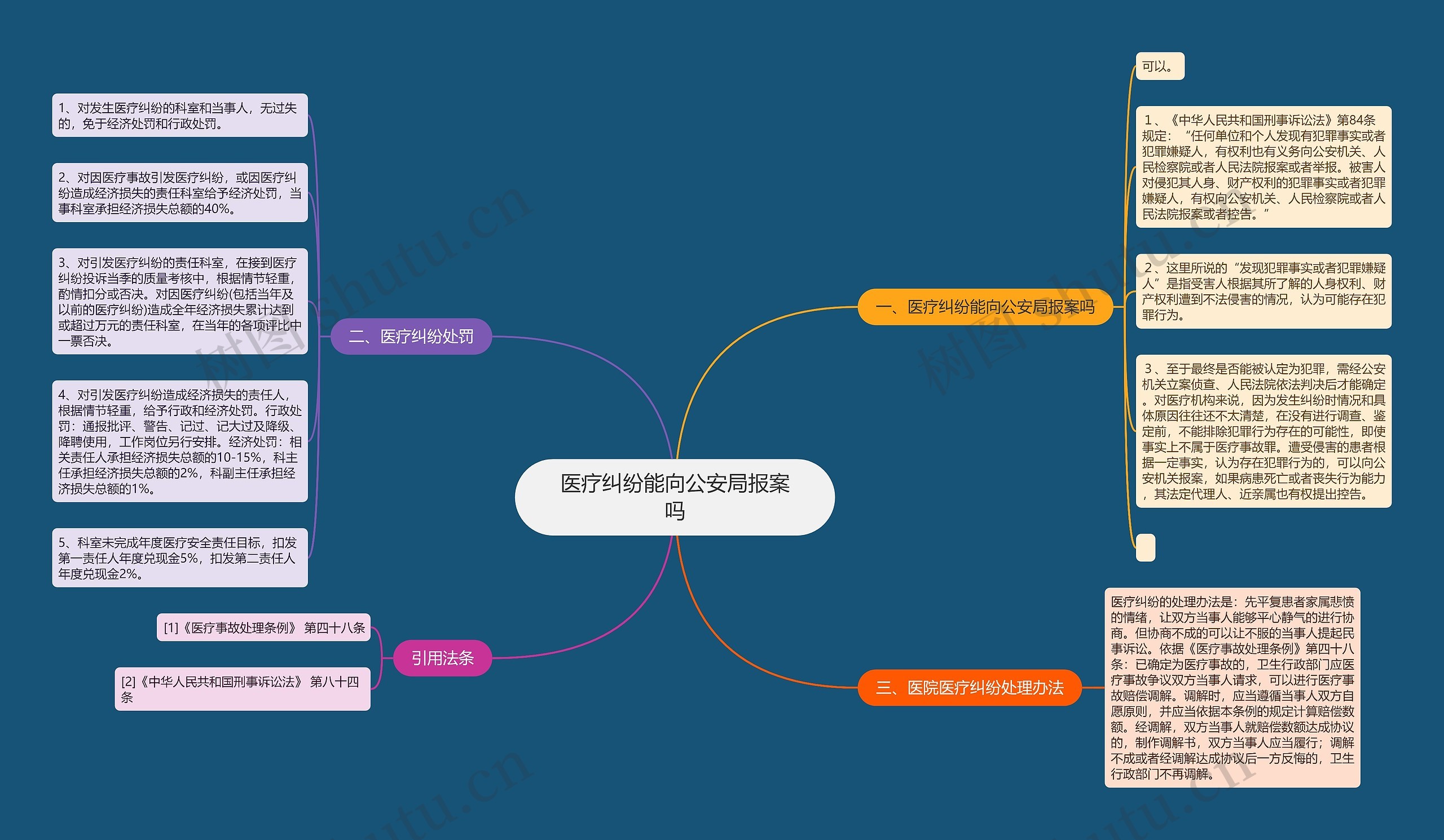 医疗纠纷能向公安局报案吗思维导图