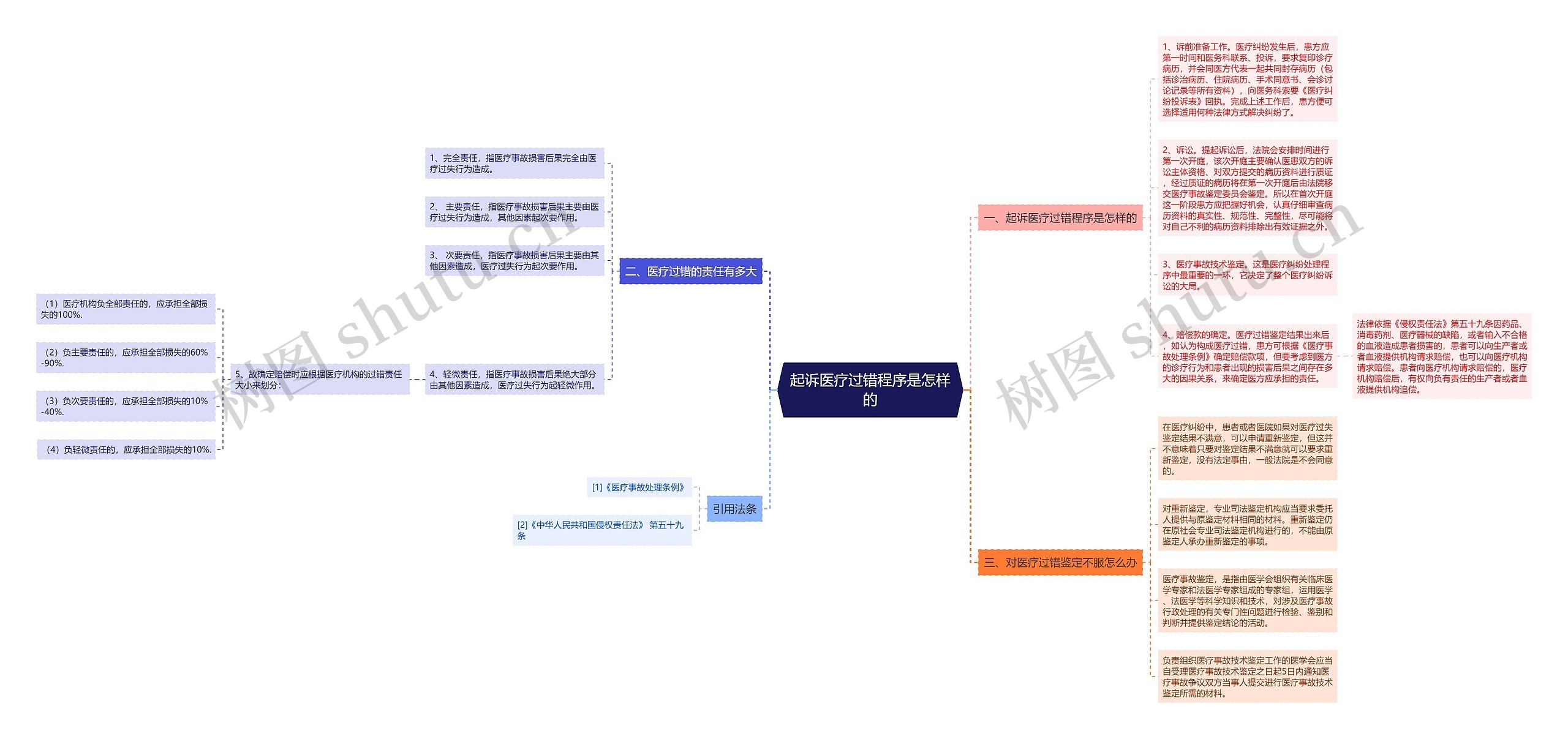 起诉医疗过错程序是怎样的思维导图