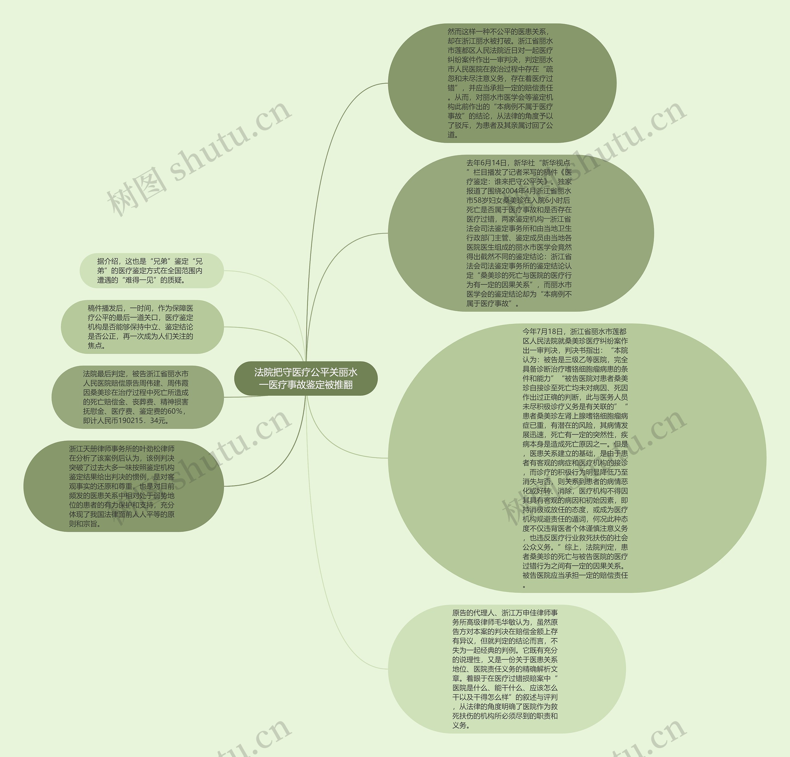 法院把守医疗公平关丽水一医疗事故鉴定被推翻思维导图