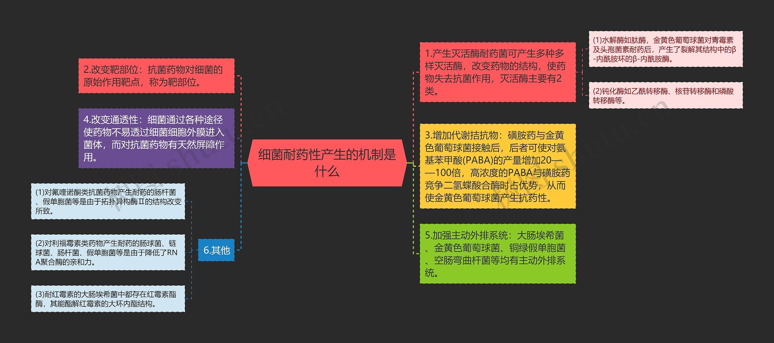 细菌耐药性产生的机制是什么思维导图