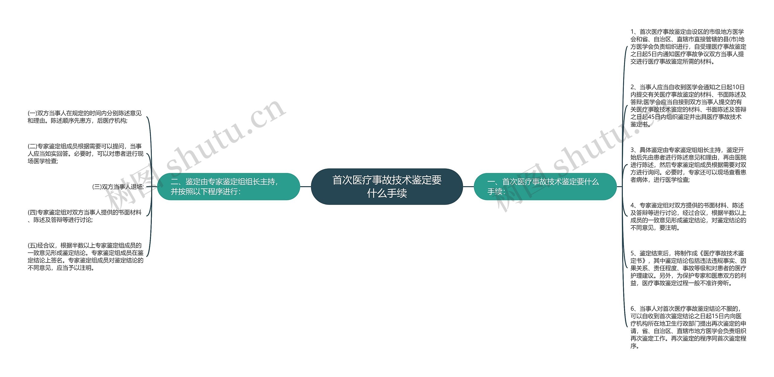 首次医疗事故技术鉴定要什么手续思维导图