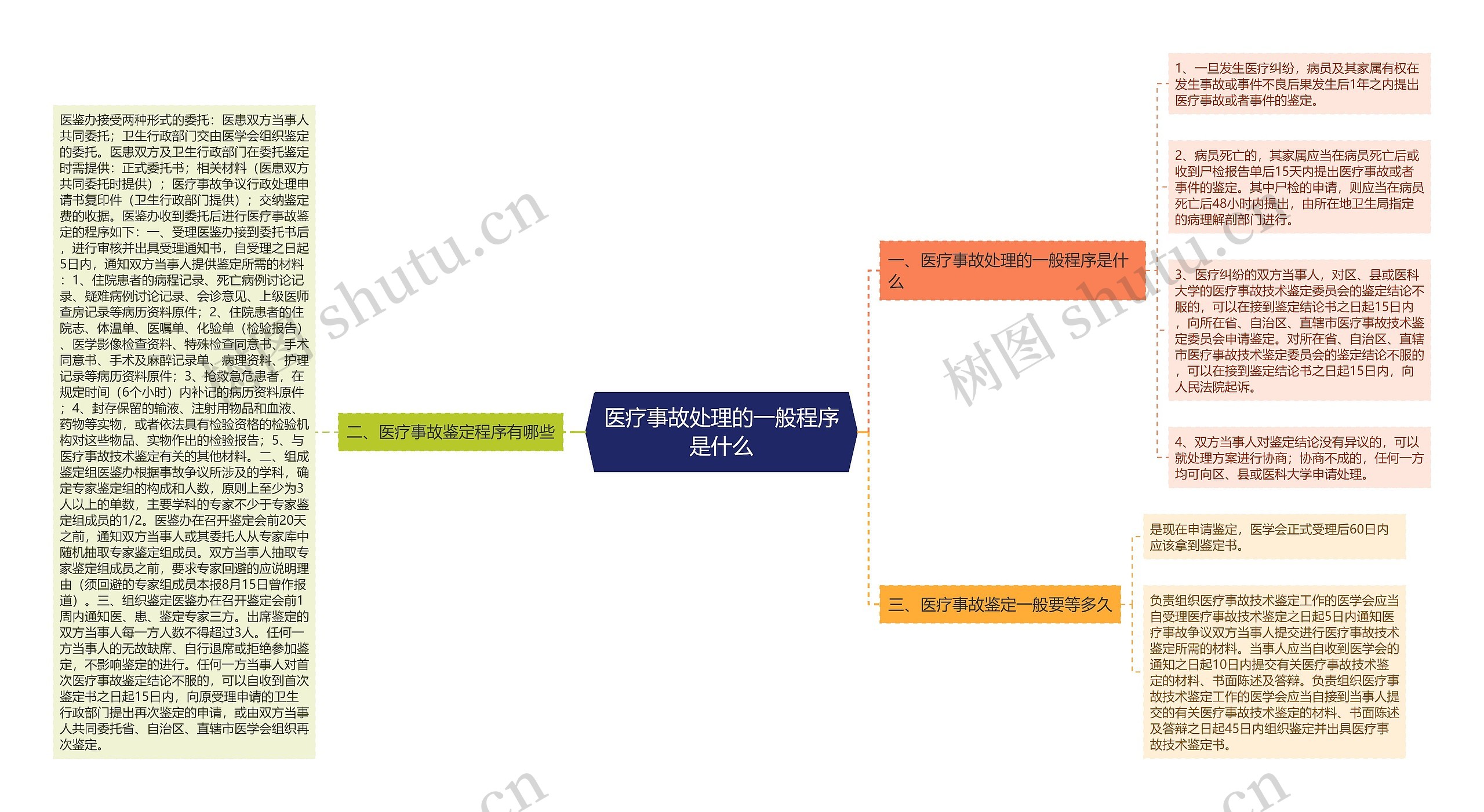 医疗事故处理的一般程序是什么思维导图