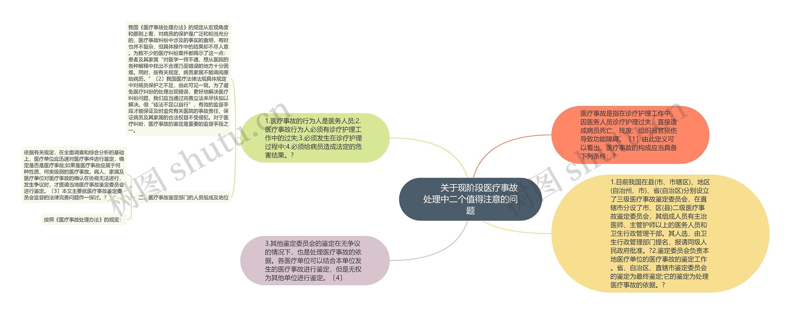 　　关于现阶段医疗事故处理中二个值得注意的问题思维导图