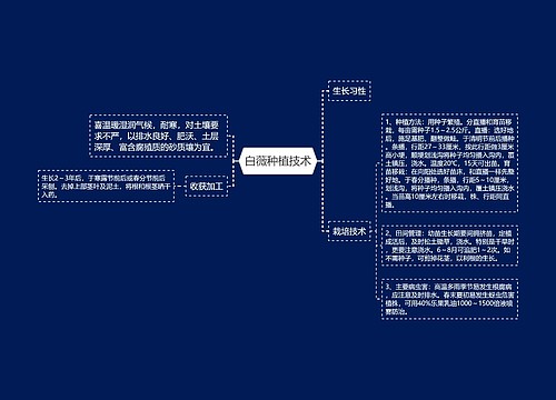 白薇种植技术思维导图