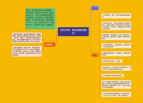 无机化学：氧化钙相关知识