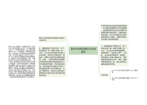 医疗纠纷的民事诉讼归责原则