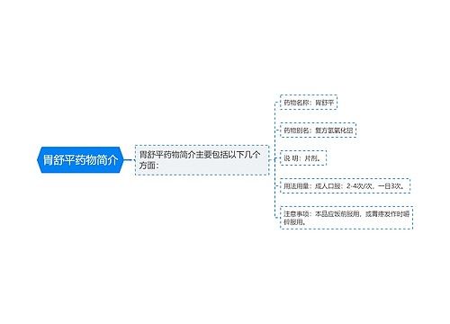 胃舒平药物简介