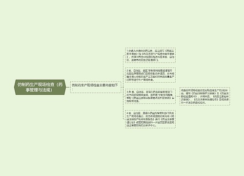 仿制药生产现场检查（药事管理与法规）