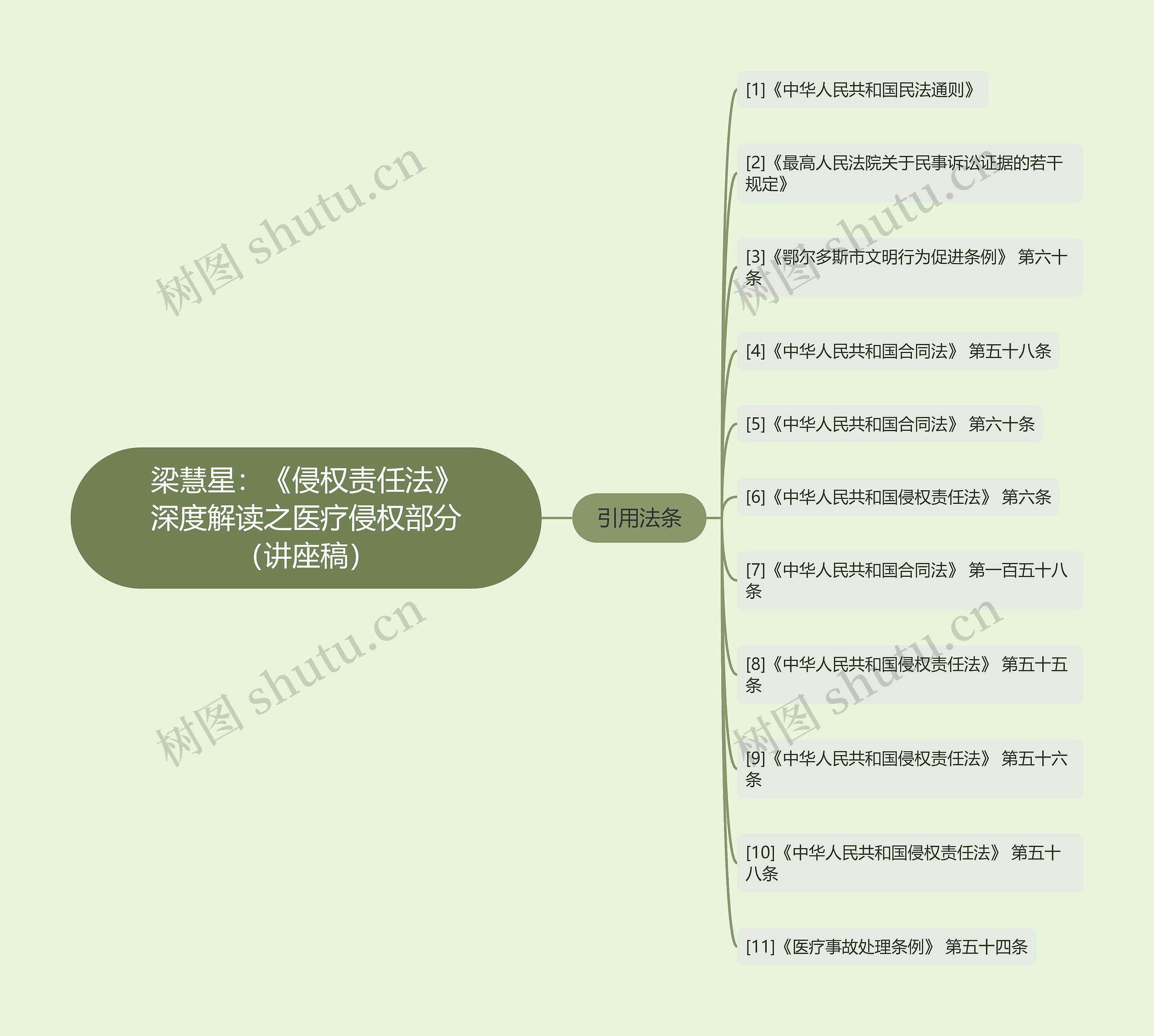 梁慧星：《侵权责任法》深度解读之医疗侵权部分（讲座稿）