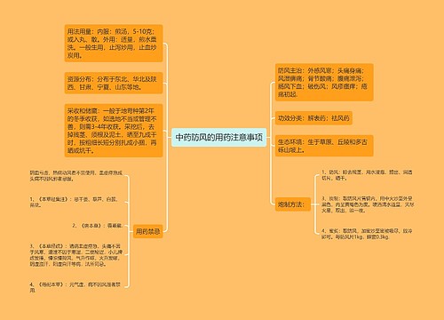 中药防风的用药注意事项