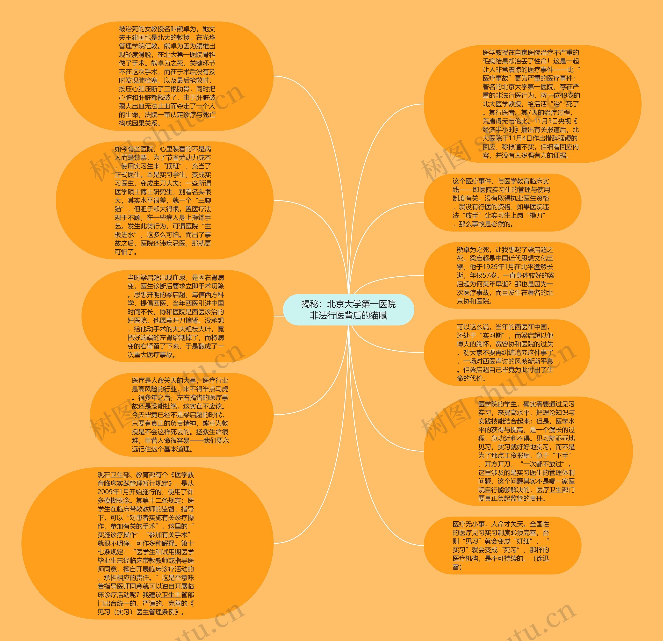 揭秘：北京大学第一医院非法行医背后的猫腻思维导图