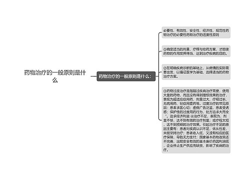 药物治疗的一般原则是什么