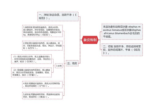 象皮炮制思维导图