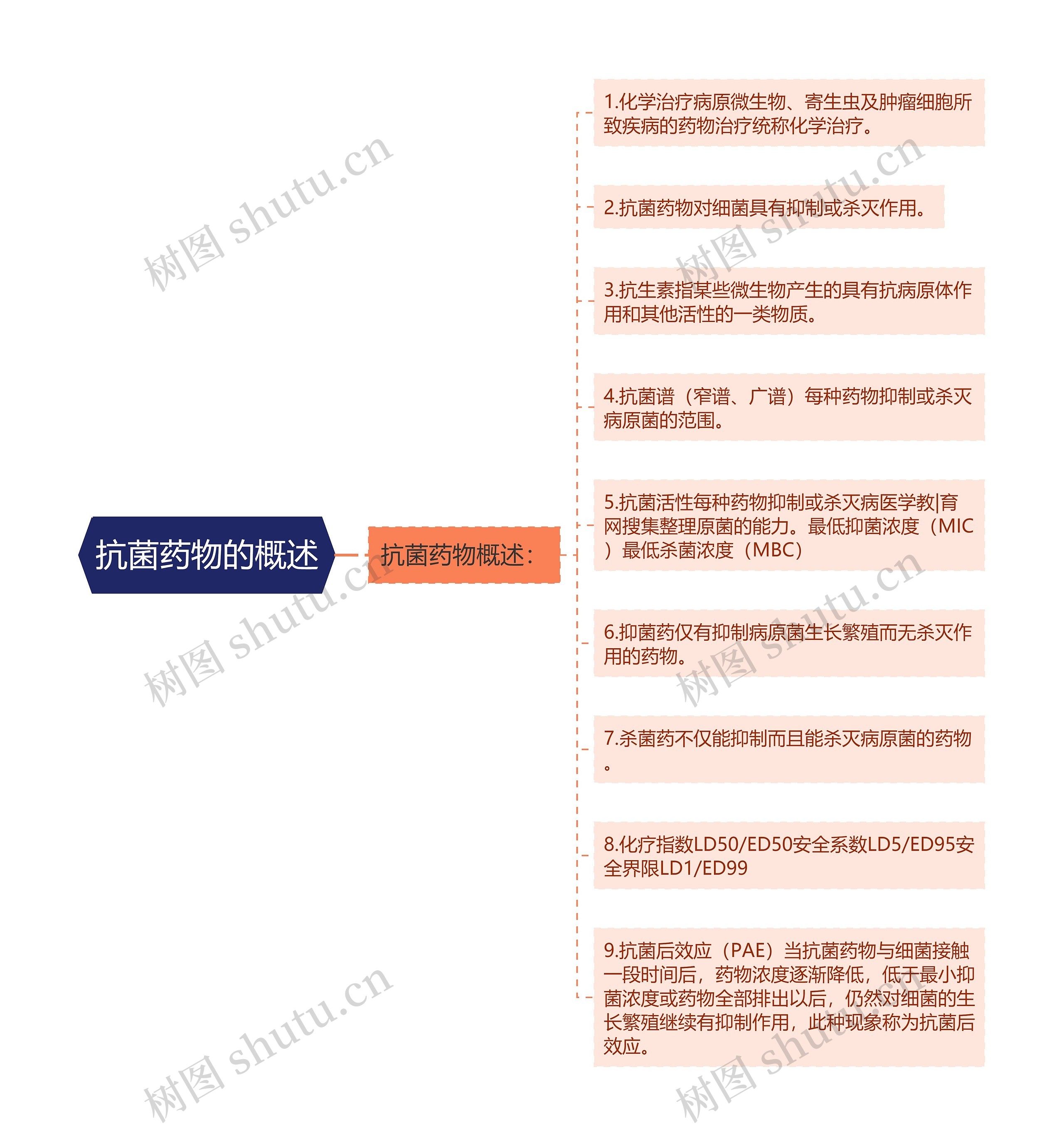 抗菌药物的概述思维导图