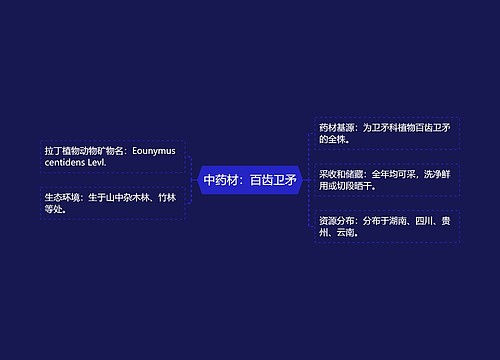 中药材：百齿卫矛