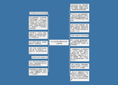 北大女生写抗癌日记记录心路历程