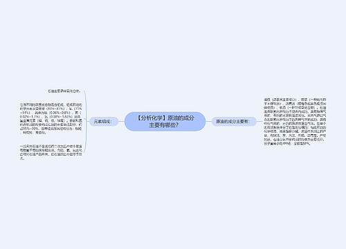 【分析化学】原油的成分主要有哪些？