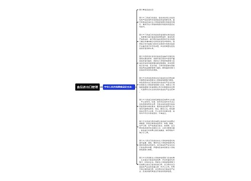 食品进出口管理