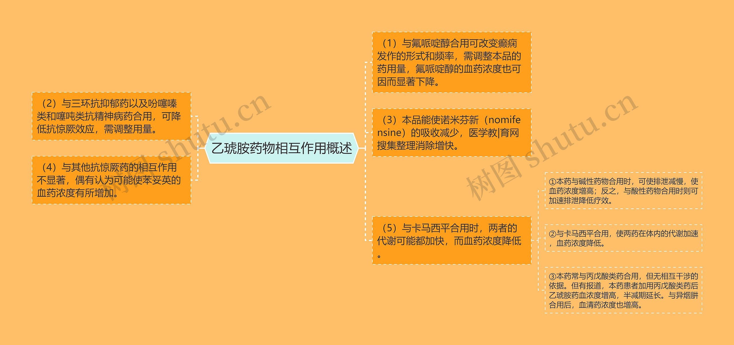 乙琥胺药物相互作用概述 乙琥胺药物相互作用概述