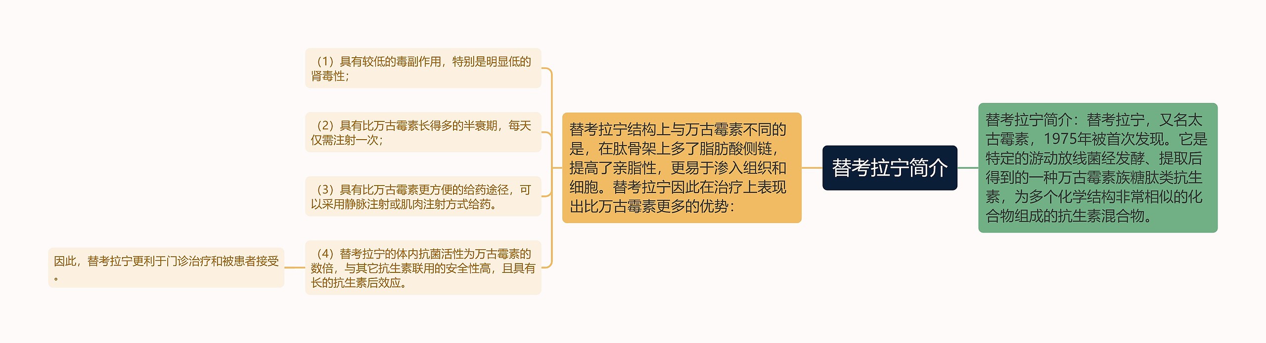 替考拉宁简介思维导图