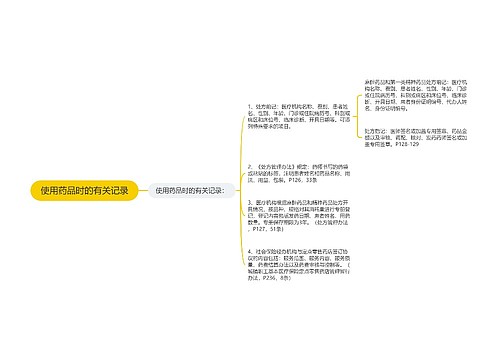 使用药品时的有关记录