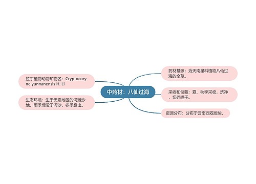 中药材：八仙过海思维导图