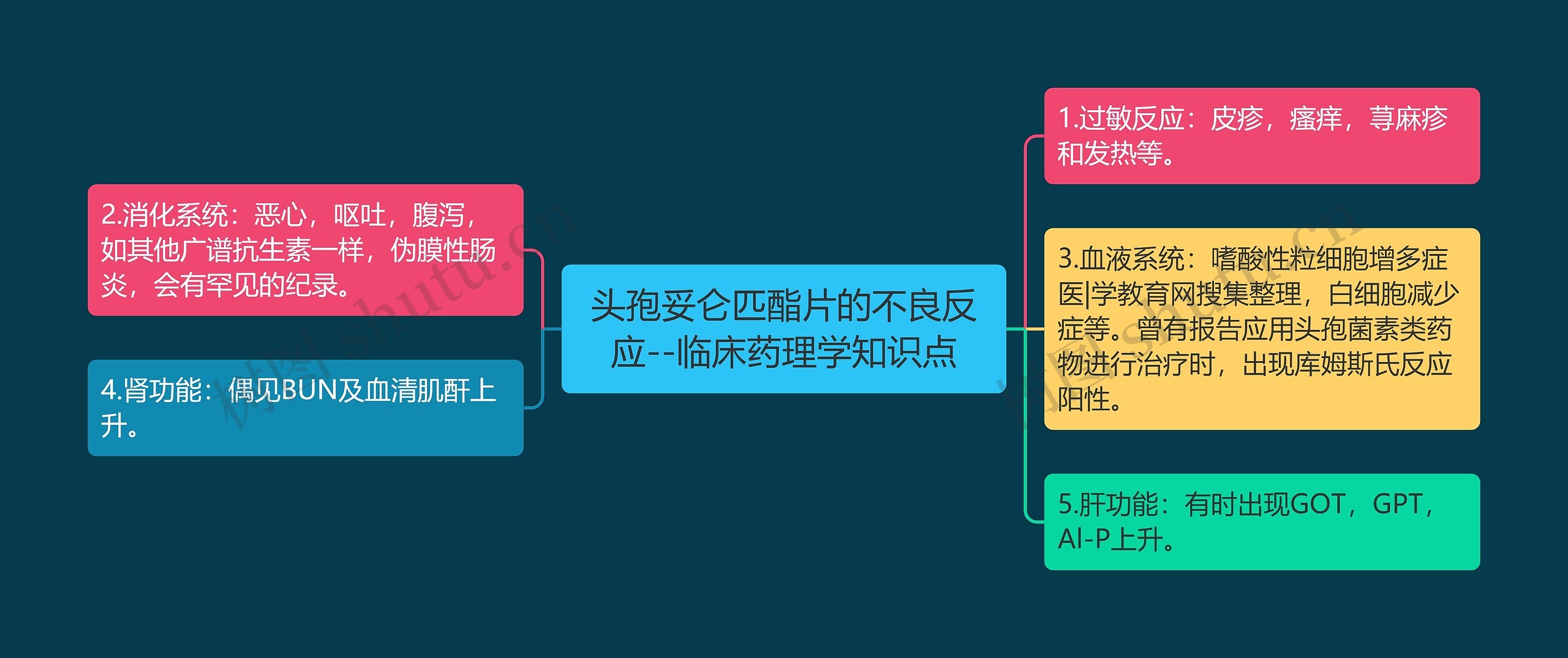 头孢妥仑匹酯片的不良反应--临床药理学知识点