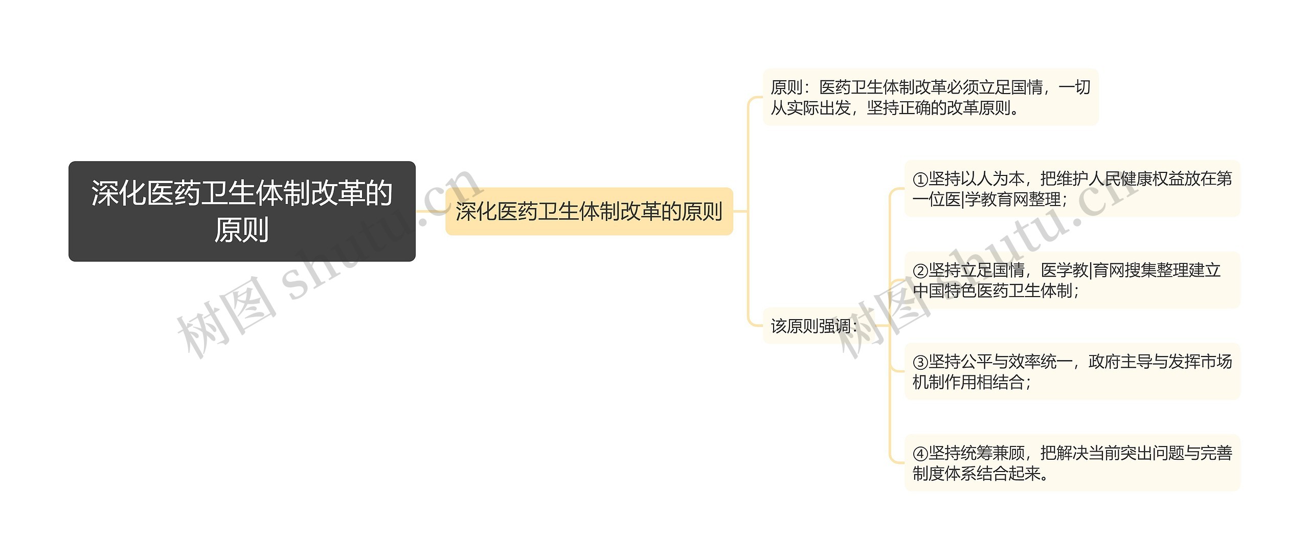 深化医药卫生体制改革的原则思维导图