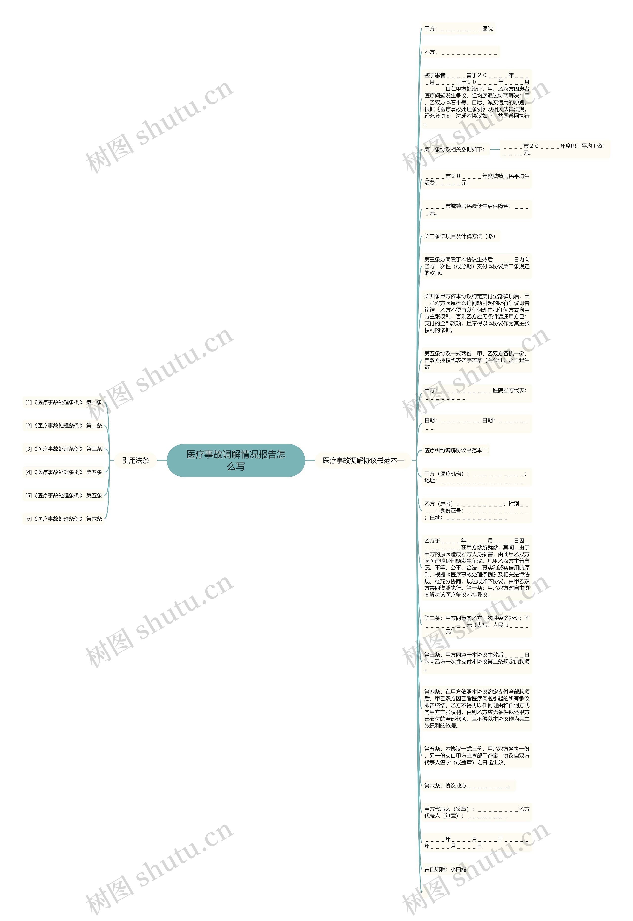 医疗事故调解情况报告怎么写思维导图