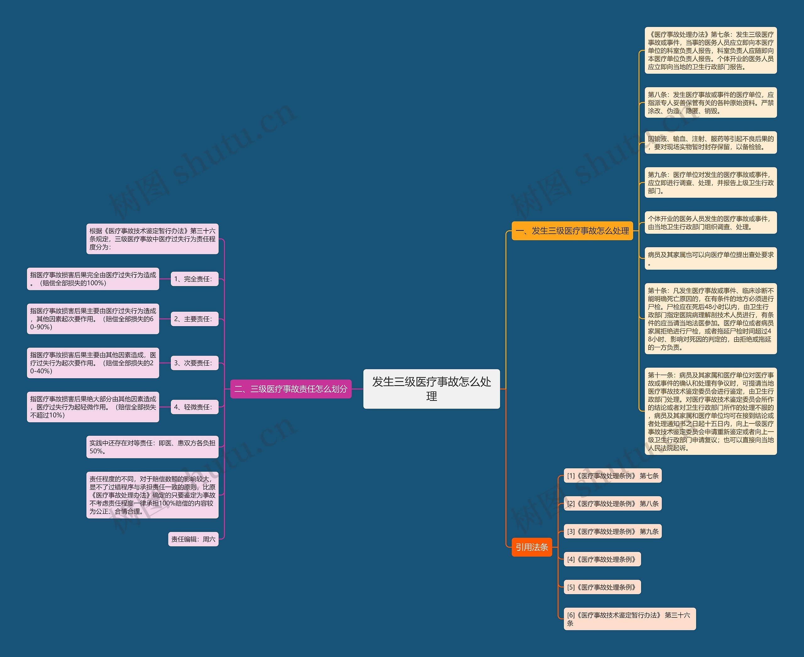发生三级医疗事故怎么处理思维导图