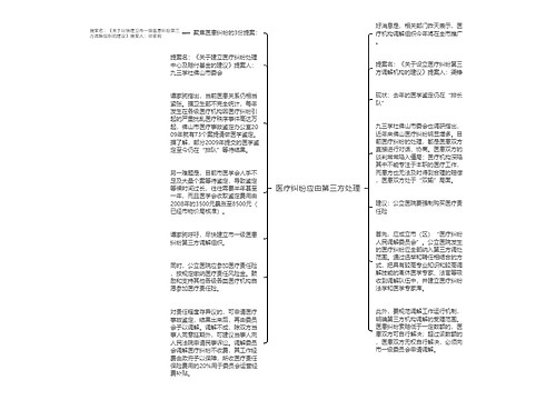 医疗纠纷应由第三方处理