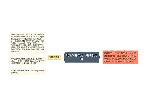 吡喹酮的作用、用法及用量