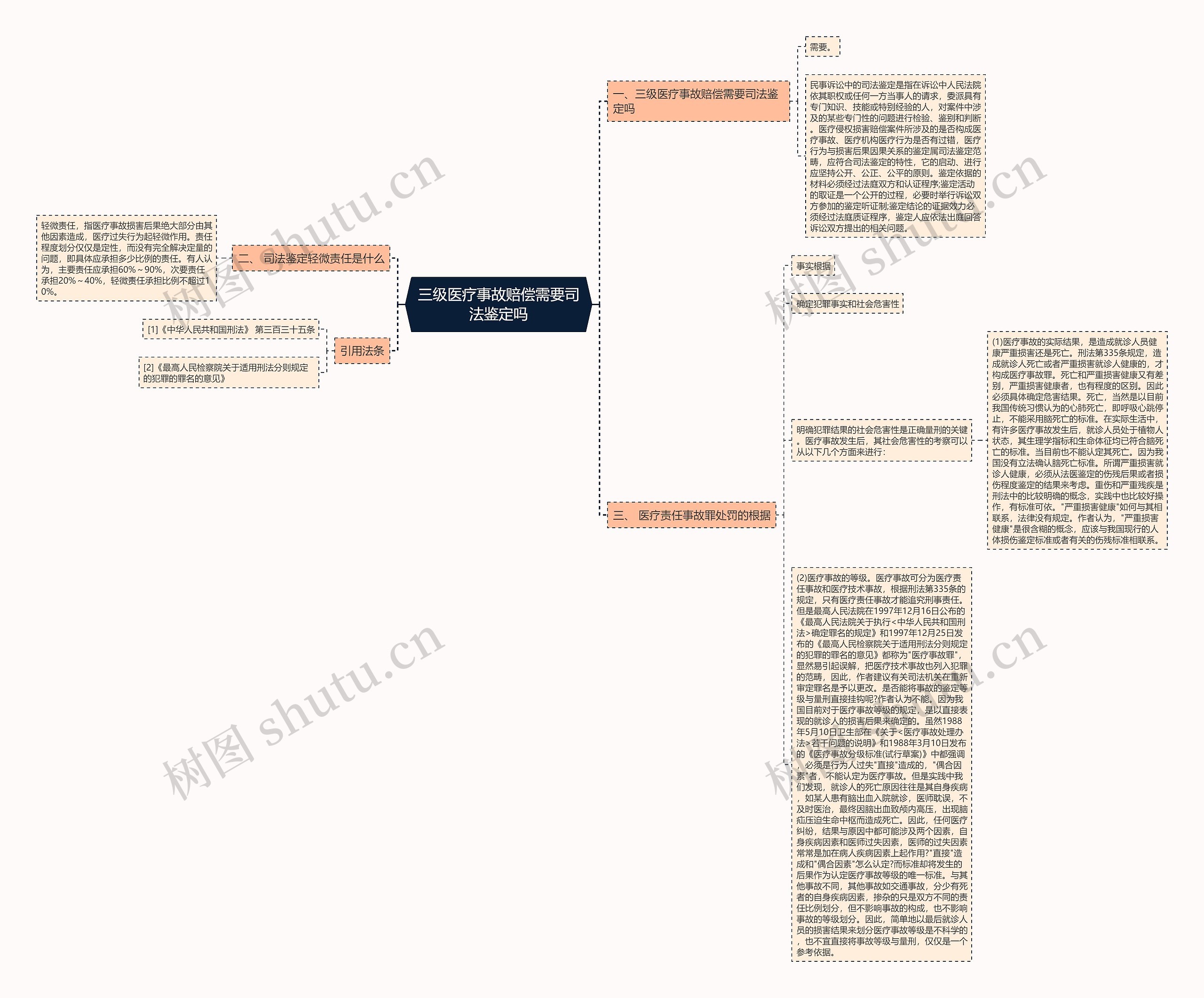 三级医疗事故赔偿需要司法鉴定吗思维导图