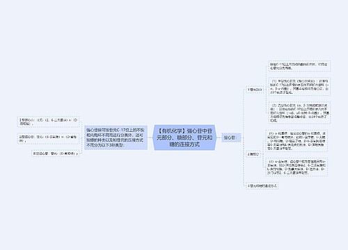 【有机化学】强心苷中苷元部分、糖部分、苷元和糖的连接方式