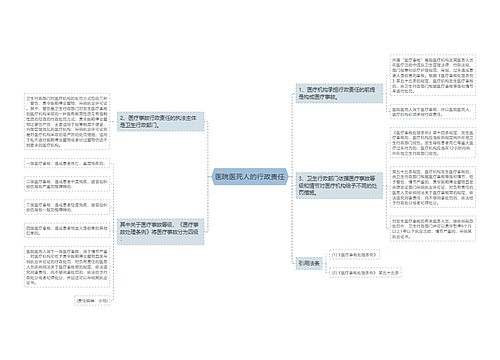 医院医死人的行政责任