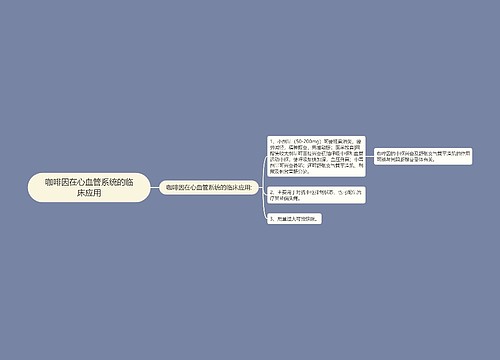 咖啡因在心血管系统的临床应用