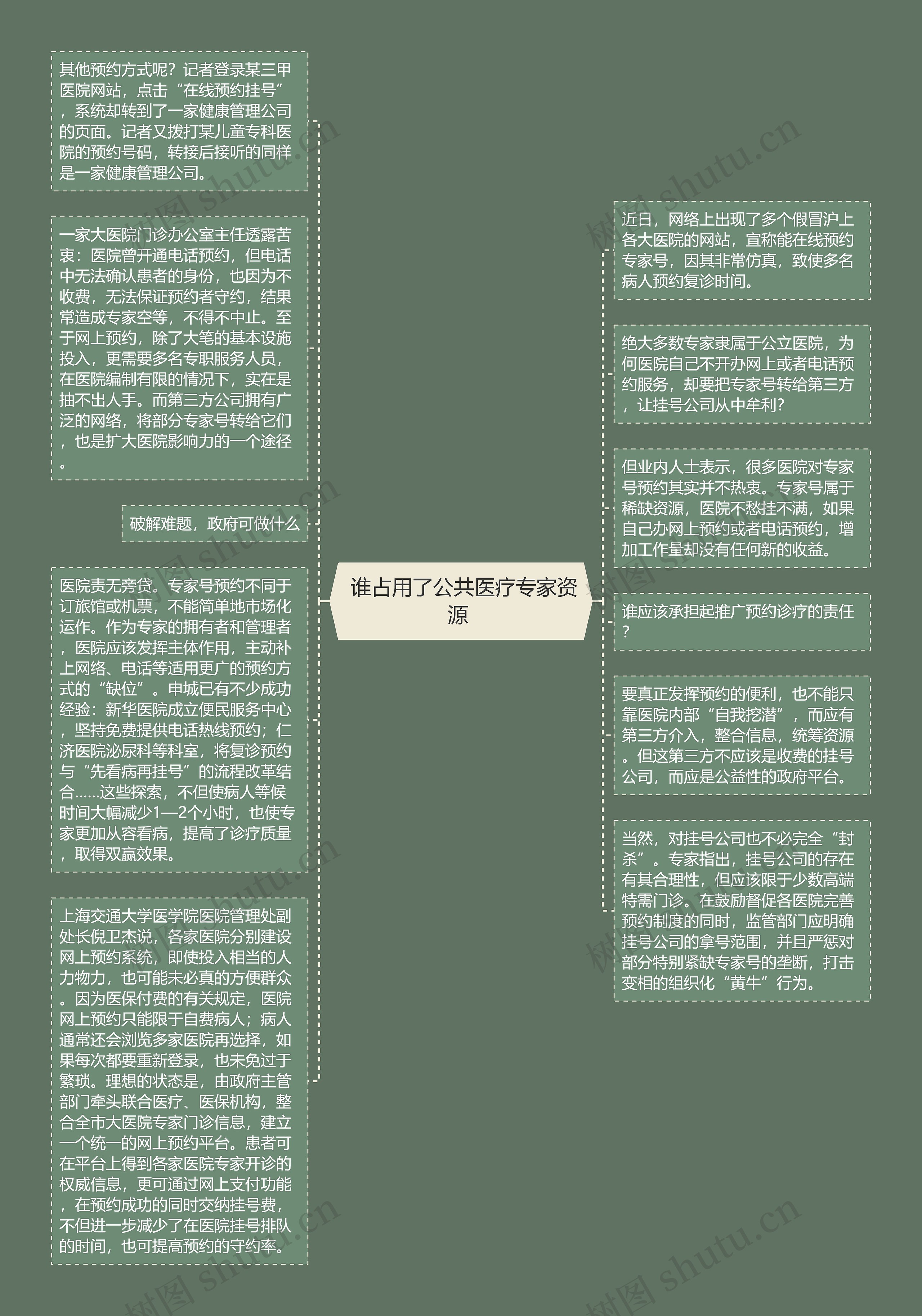  谁占用了公共医疗专家资源 思维导图