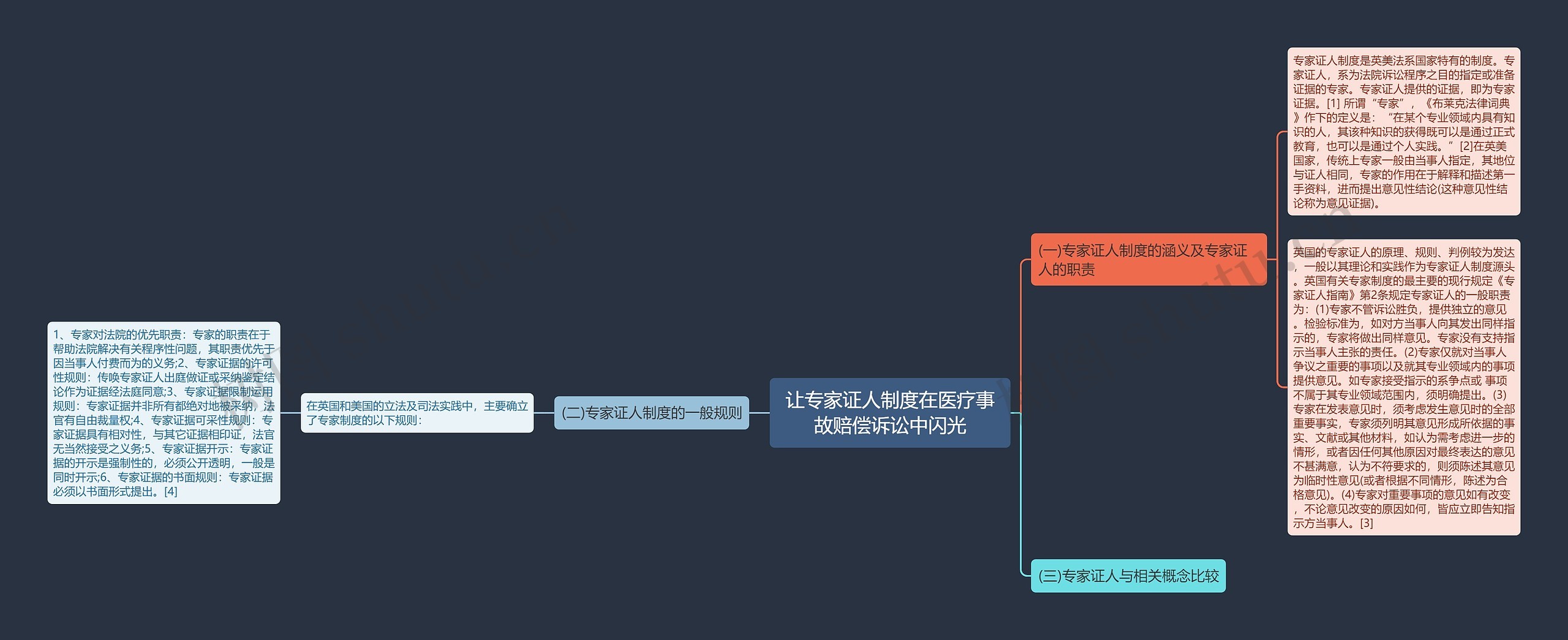 让专家证人制度在医疗事故赔偿诉讼中闪光思维导图