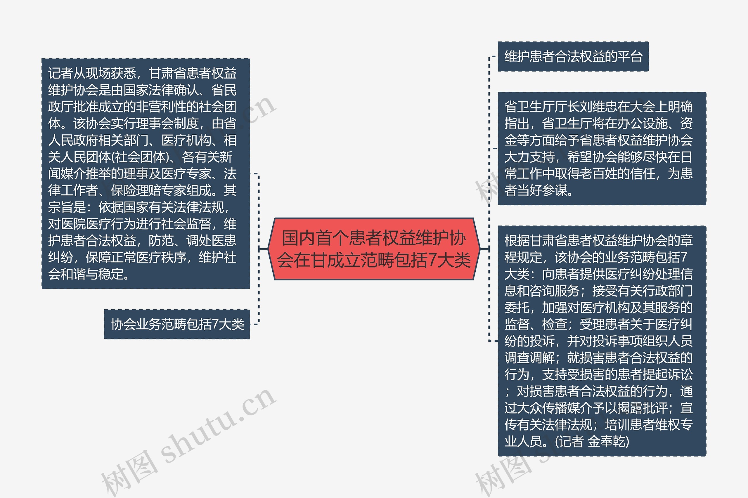 国内首个患者权益维护协会在甘成立范畴包括7大类思维导图