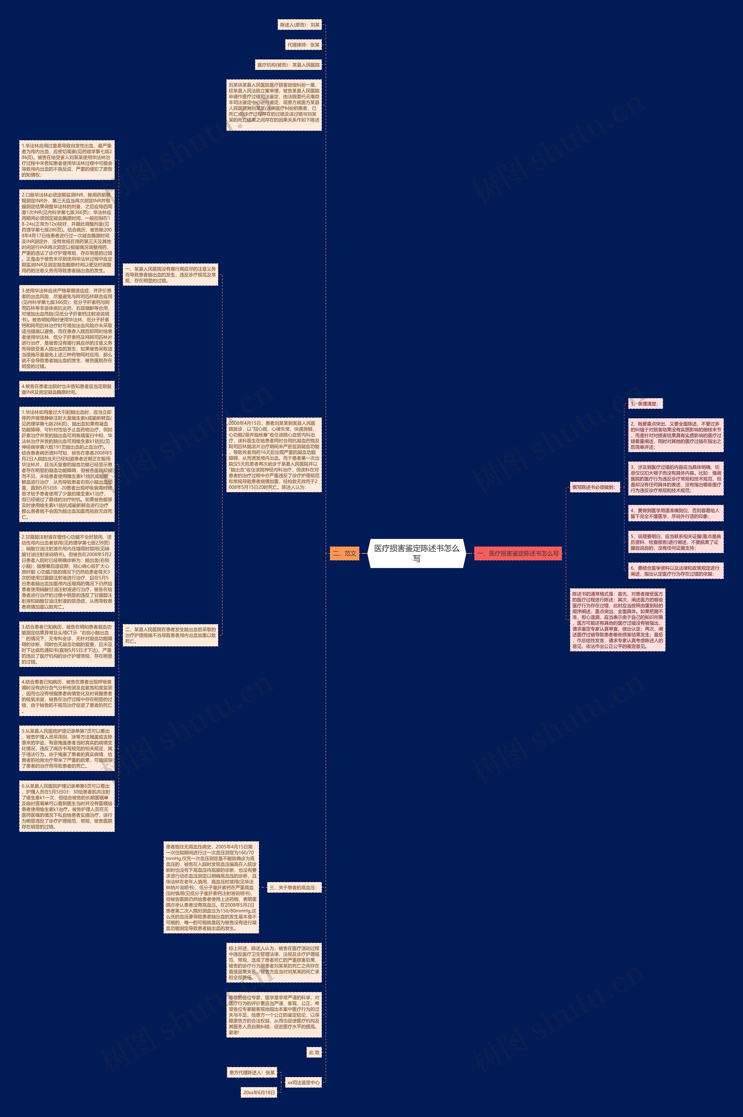 医疗损害鉴定陈述书怎么写思维导图