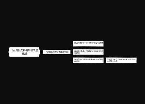 什么时候药物需制备成混悬剂