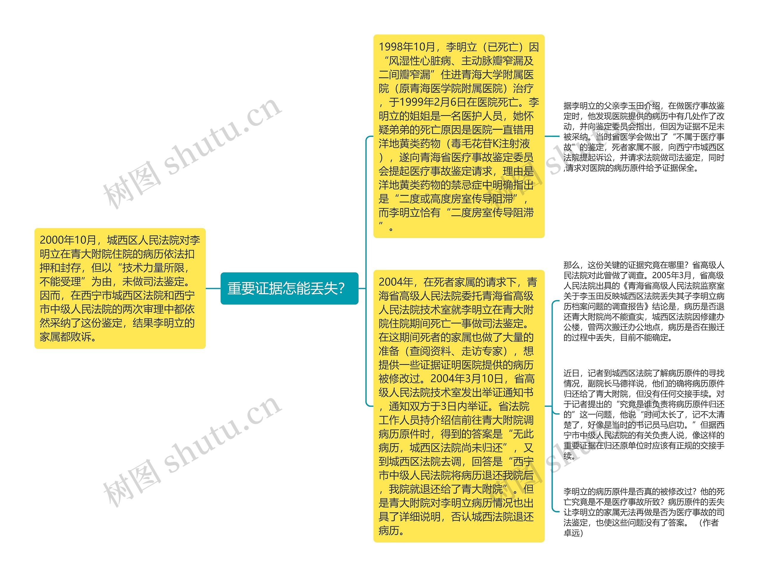 重要证据怎能丢失？思维导图