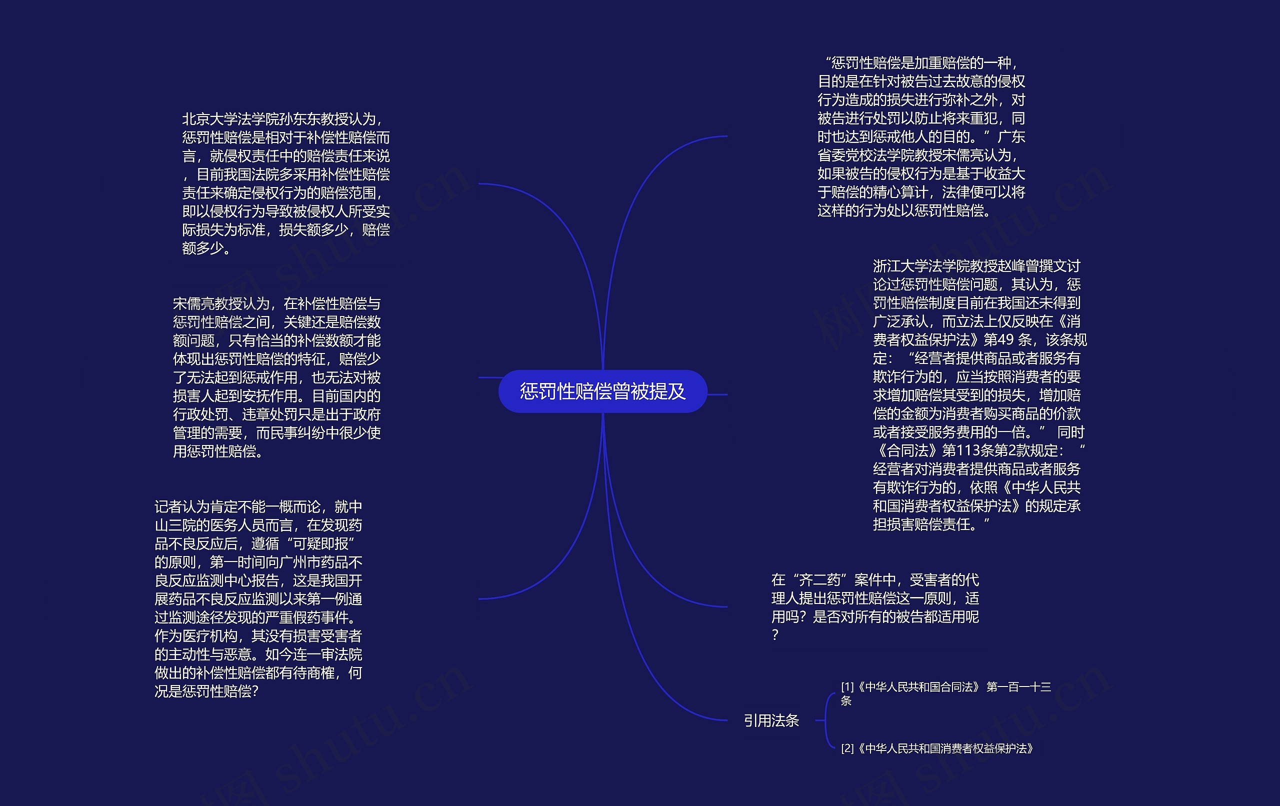 惩罚性赔偿曾被提及思维导图