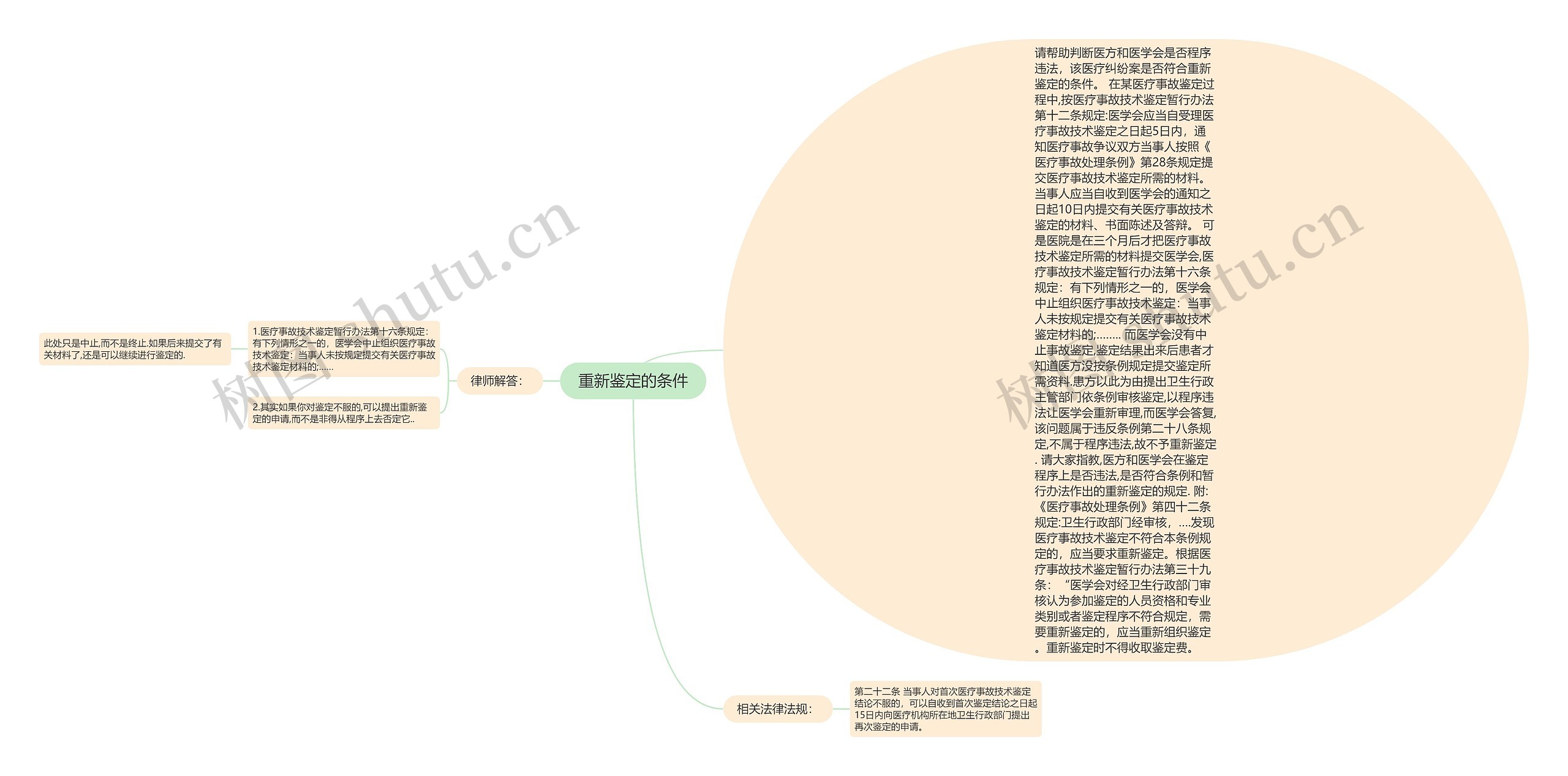 重新鉴定的条件思维导图